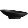 Metal Bowls * Get Enterprises G.E.T. Enterprises Bo204Gb Bugambilia 1.4 Qt. Classic Textured Finish Black Granite Resin-Coated Aluminum Deep Large Oval Sphere