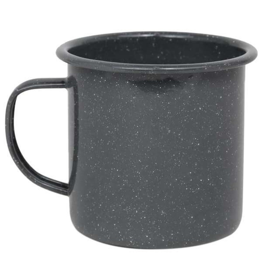 Enamelware * Crow Canyon Home K112Gry Stinson 16 Oz. Grey Speckle Enamelware Mug