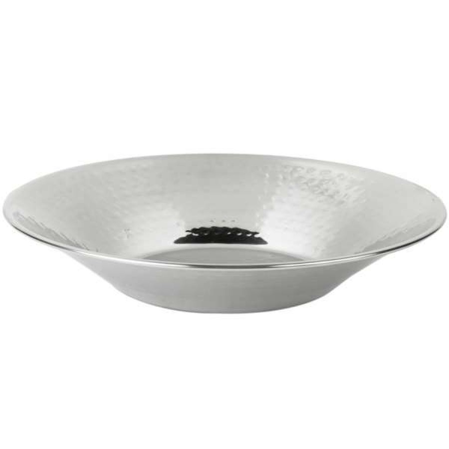 Metal Bowls * American Metalcraft Hmrd12 12 1/4 Round Hammered Stainless Steel Serving Bowl