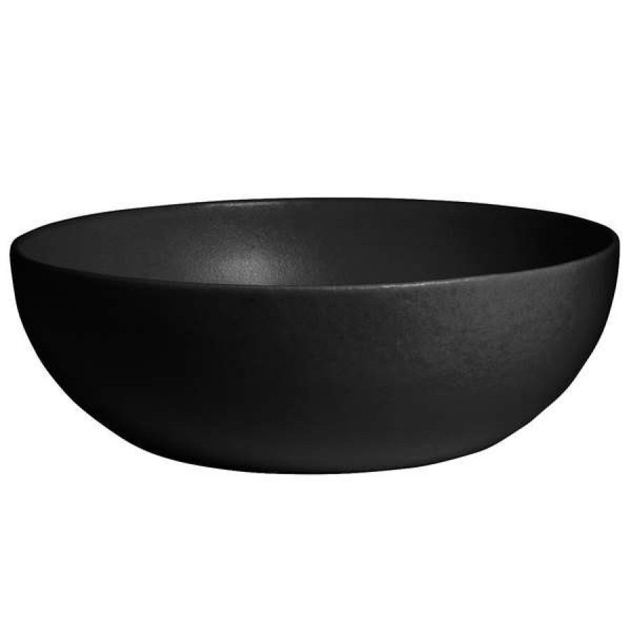 Metal Bowls * Get Enterprises G.E.T. Enterprises Brd18Bb Bugambilia 15.9 Qt. Classic Textured Finish Black Resin-Coated Aluminum Extra Large Deep Round Bowl