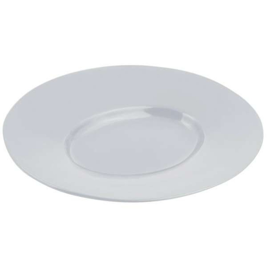 Metal Serving And Display Platters / Trays * Bon Chef 2090 19 X 16 Pewter-Glo Cast Aluminum Wide Rim Platter