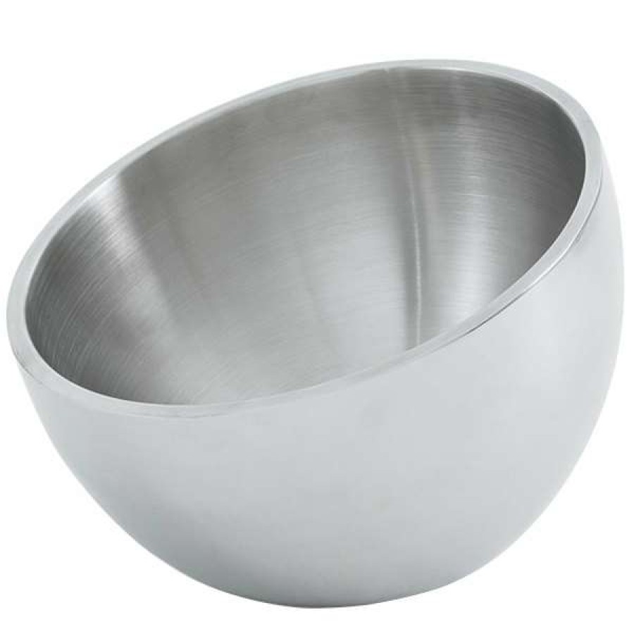 Metal Bowls * Vollrath 47652 Double Wall Round Angled 3.7 Qt. Serving Bowl