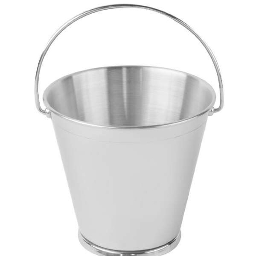 Metal Bowls * Get Enterprises Clipper Mill By Get 4-80822 6 Round Stainless Steel Serving Pail With Handle