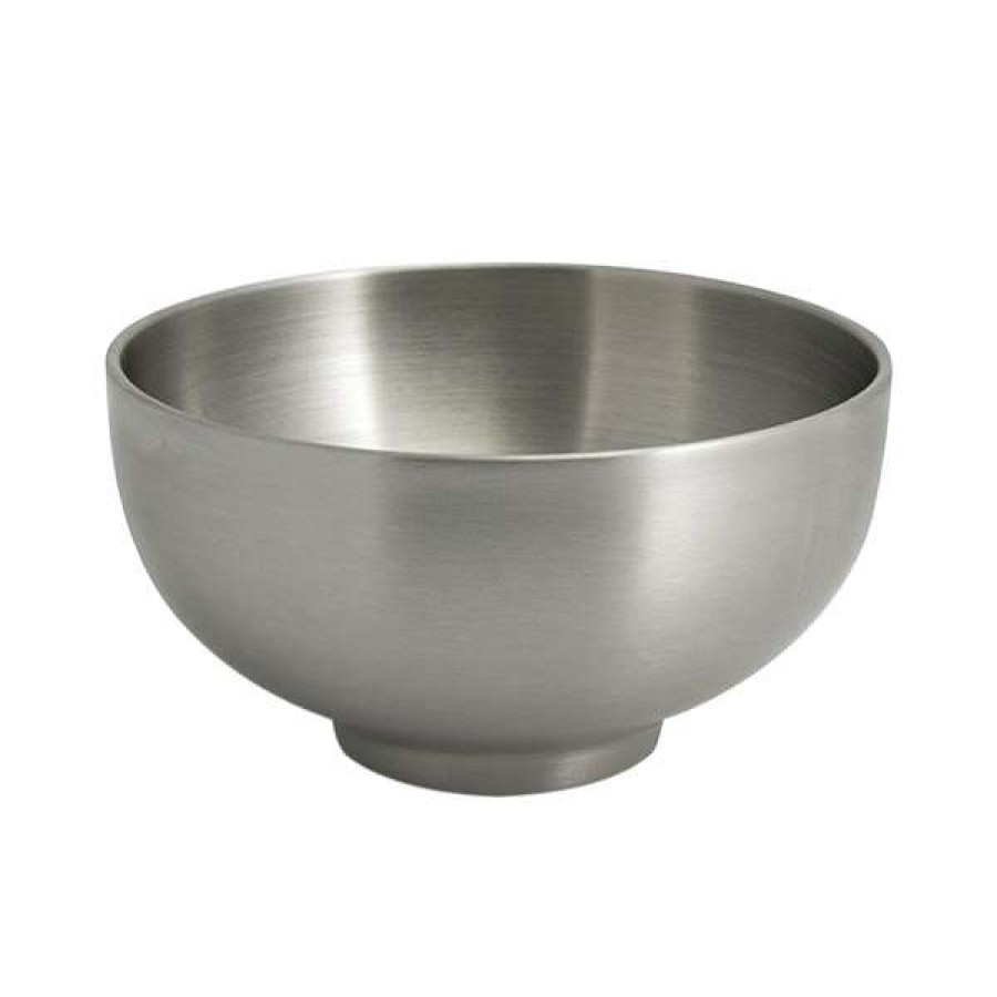 Metal Bowls * Front Of The House Dbo165Bss22 Harmony 16 Oz. Brushed Stainless Steel Round Double Wall Bowl 6/Case