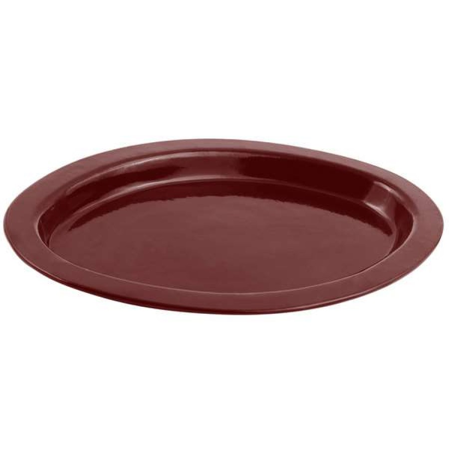 Metal Serving And Display Platters / Trays * Bon Chef 5110 11 X 17 Terra Cotta Sandstone Finish Cast Aluminum Oval Casserole Dish