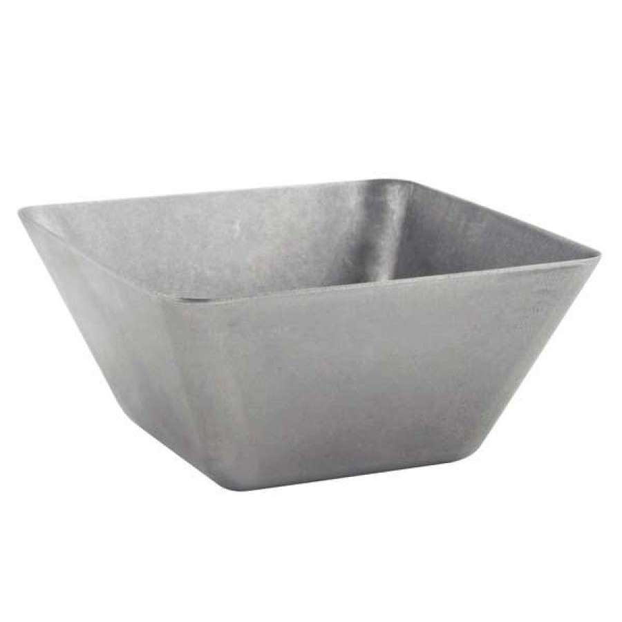 Metal Bowls * Front Of The House Dbo158Ans23 Mod 13 Oz. Square Antique Finish Stainless Steel Bowl 12/Case