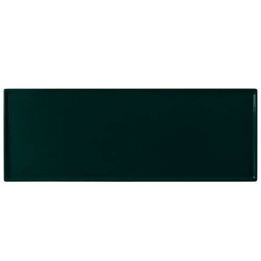 Metal Serving And Display Platters / Trays * Tablecraft Professional Bakeware Tablecraft Cw2107Hgn 19 1/2 X 6 7/8 X 3/8 Hunter Green Cast Aluminum Rectangular Cooling Platter