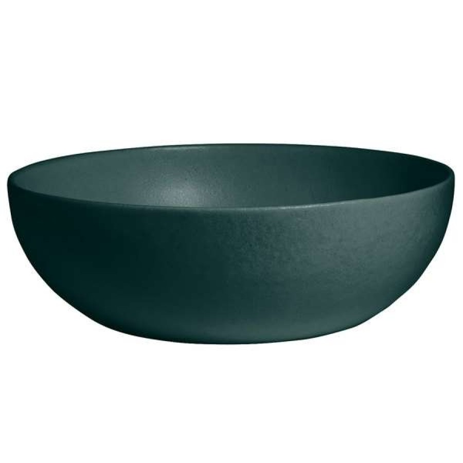 Metal Bowls * Get Enterprises G.E.T. Enterprises Brd18Ft Bugambilia 15.9 Qt. Classic Textured Finish Forest Green Resin-Coated Aluminum Extra Large Deep Round Bowl