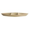 Metal Serving And Display Platters / Trays * Get Enterprises G.E.T. Enterprises Bt319Lt Bugambilia 6.9 Qt. Classic Textured Finish Latte Resin-Coated Aluminum Deep Boat With Dividers