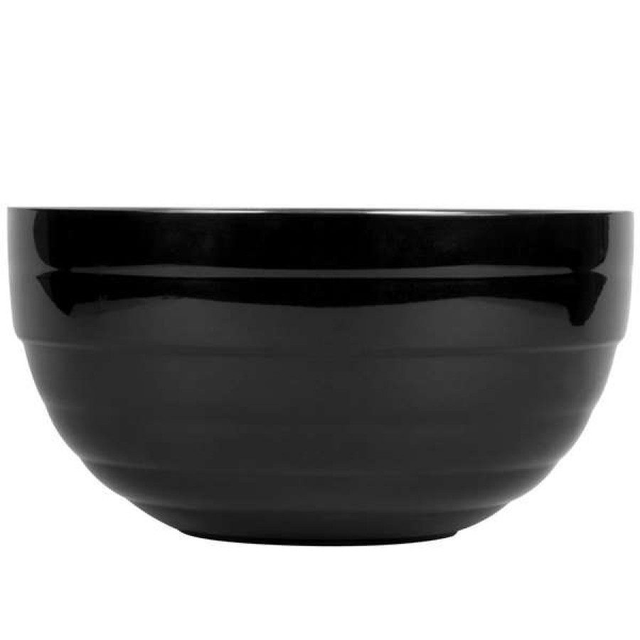 Metal Bowls * Vollrath 4659160 Double Wall Round Beehive 3.4 Qt. Serving Bowl Black Black