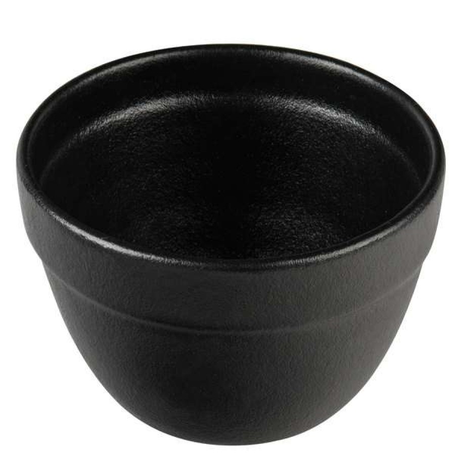 Metal Bowls * Get Enterprises G.E.T. Enterprises Frd22Bb Bugambilia 1.5 Qt. Classic Textured Finish Black Resin-Coated Aluminum Miami Round Bowl