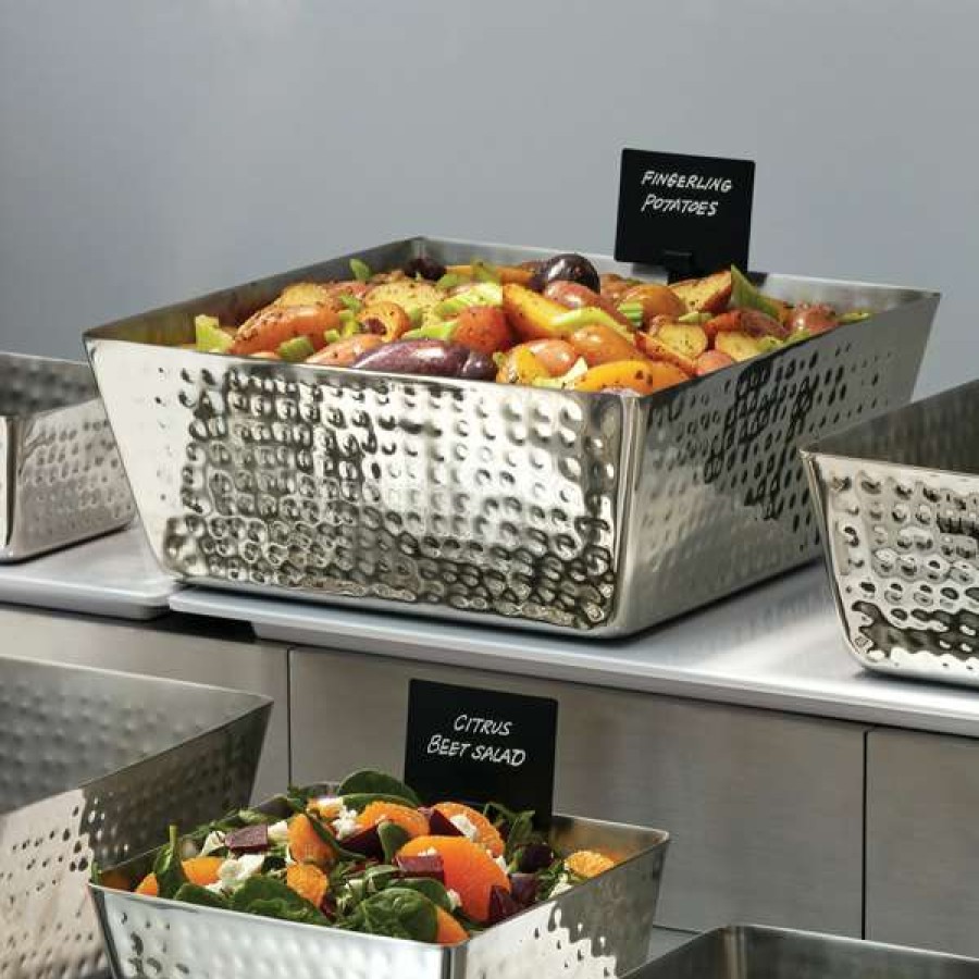 Metal Bowls * American Metalcraft Ssqh117 254 Oz. Hammered Stainless Steel Square Bowl