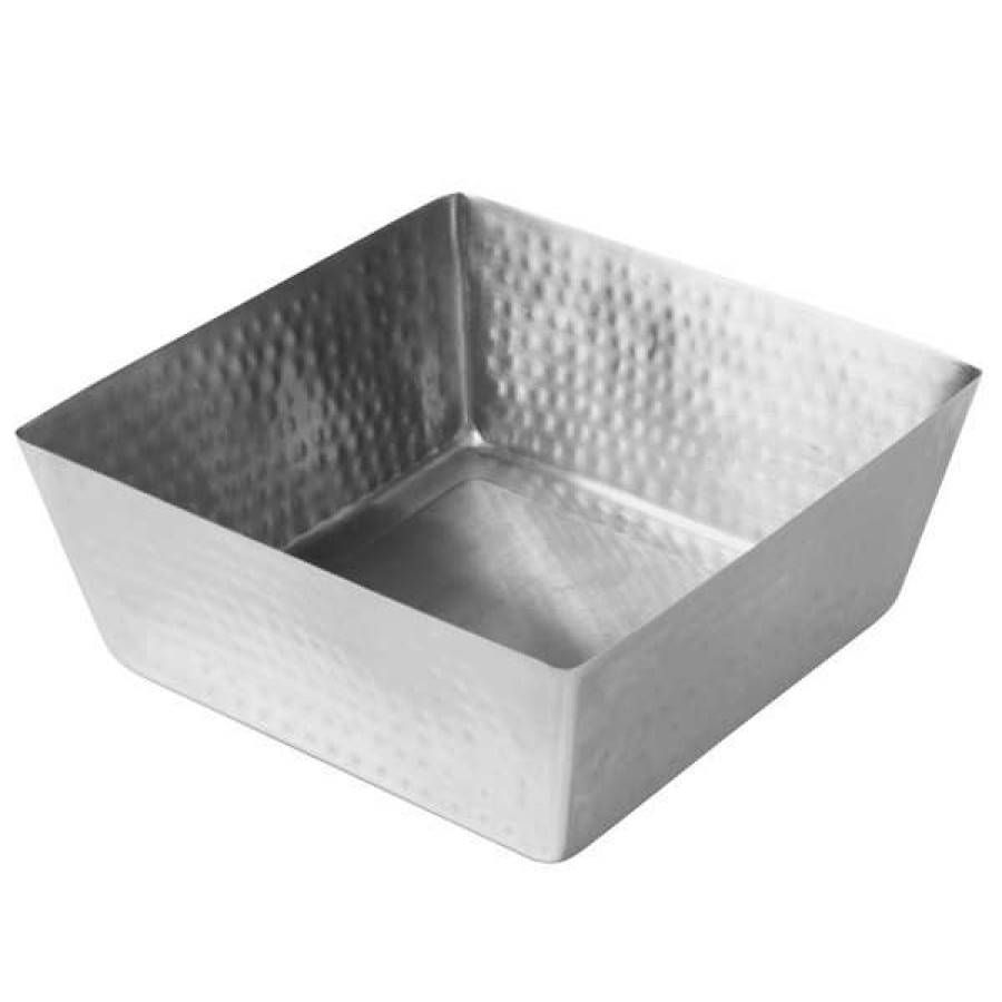 Metal Bowls * American Metalcraft Ssqh117 254 Oz. Hammered Stainless Steel Square Bowl