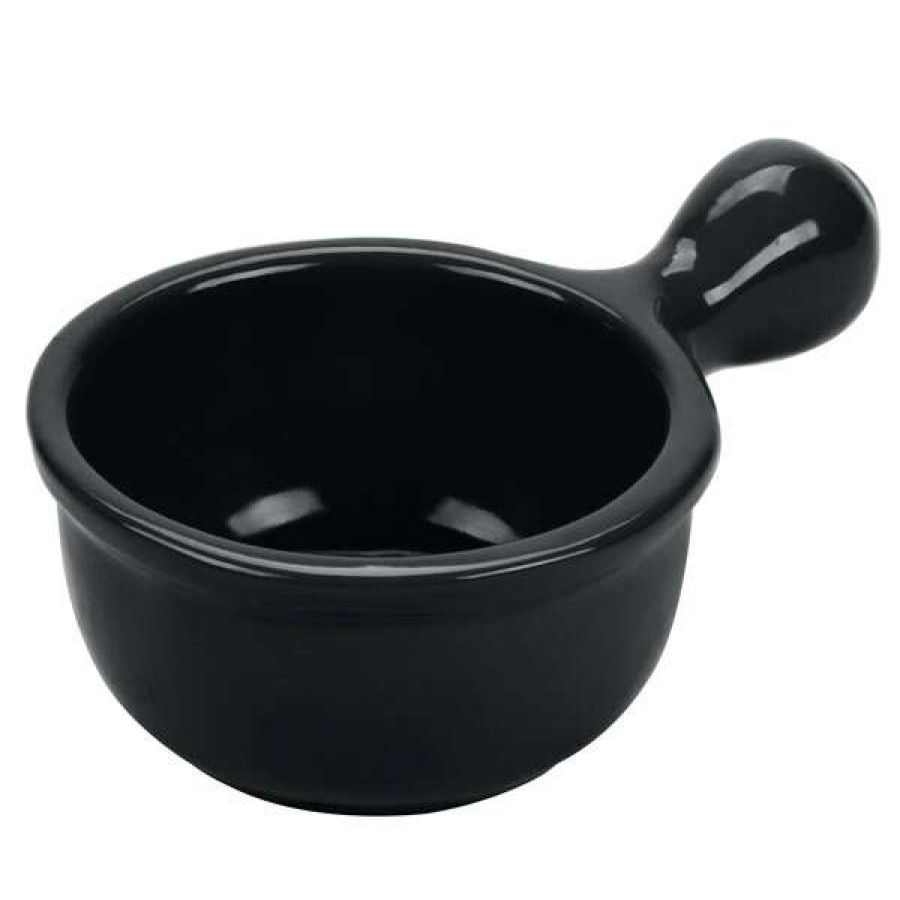 Metal Bowls * Tablecraft Professional Bakeware Tablecraft Cw3370Bk 8 Oz. Black Cast Aluminum Soup Bowl With Handle