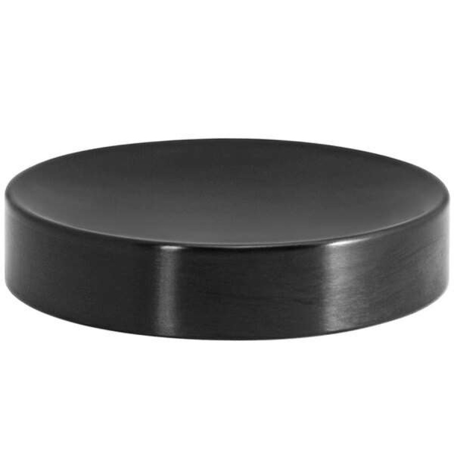 Metal Plates * Front Of The House 4 1/4 Matte Black Brushed Stainless Steel Round Plate 12/Case