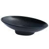 Metal Bowls * Get Enterprises G.E.T. Enterprises Bo204-Mod-Bb Bugambilia 1.4 Qt. Smooth Mod Finish Black Resin-Coated Aluminum Deep Large Oval Sphere