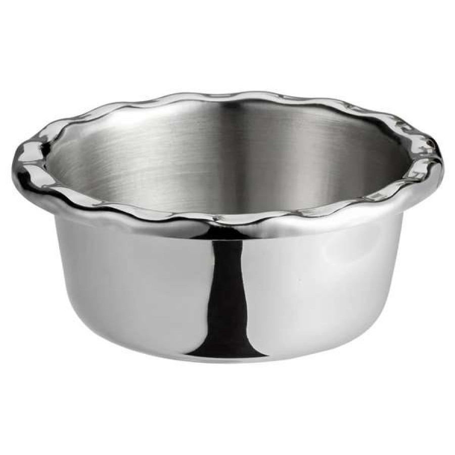 Metal Bowls * Vollrath 59791 Mini 5.6 Oz. Stainless Steel Serving Bowl With Ruffled Rim