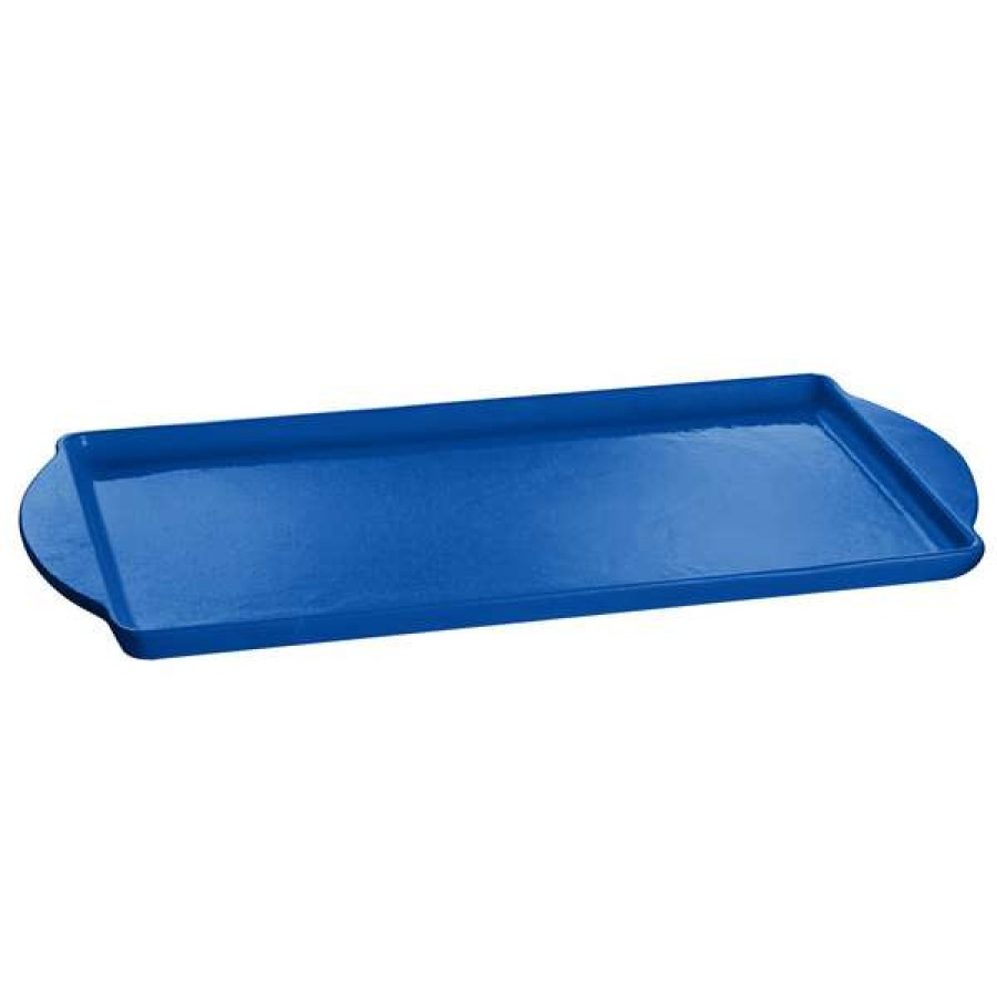 Metal Serving And Display Platters / Trays * Tablecraft Professional Bakeware Tablecraft Cw4220Cbl 13 X 24 Cobalt Blue Rectangular Tray