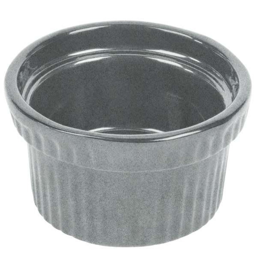 Metal Bowls * Tablecraft Professional Bakeware Tablecraft Cw1610Gr 10.5 Oz. Granite Cast Aluminum Souffle Bowl With Ridges