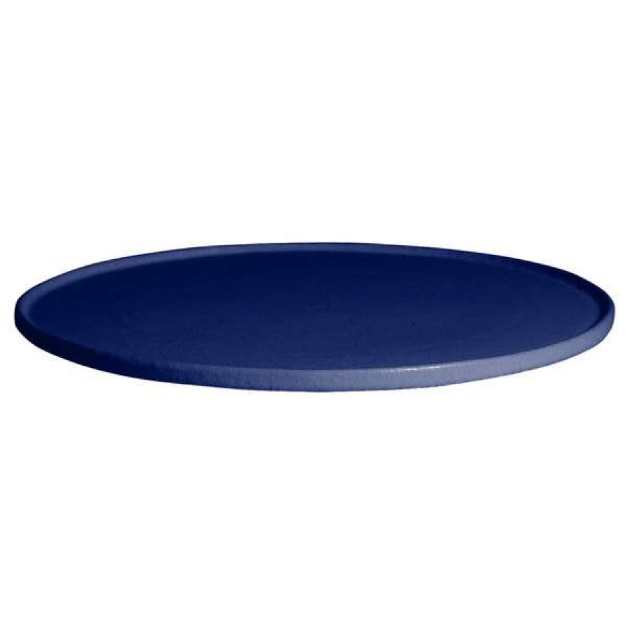 Metal Serving And Display Platters / Trays * Get Enterprises G.E.T. Enterprises Dr201-Mod-Pc Bugambilia 12 3/16 Smooth Mod Finish Pacific Blue Resin-Coated Aluminum Deep Xs Round Disc With Rim