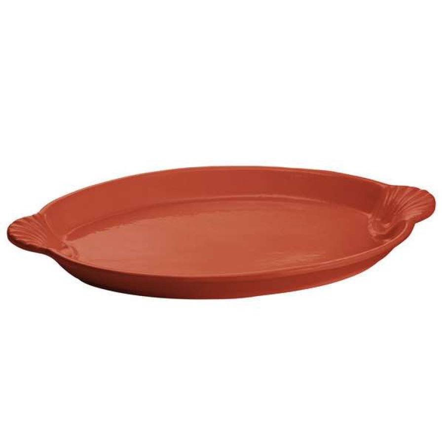 Metal Serving And Display Platters / Trays * Tablecraft Professional Bakeware Tablecraft Cw3030Cp 20 X 14 Copper Cast Aluminum Oval Shell Platter