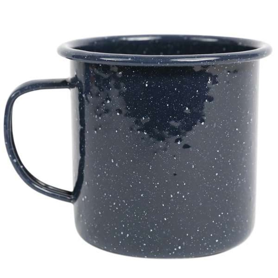 Enamelware * Crow Canyon Home K112Nvy Stinson 16 Oz. Navy Speckle Enamelware Mug