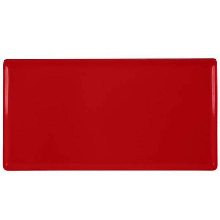 Metal Serving And Display Platters / Trays * Tablecraft Professional Bakeware Tablecraft Cw2106R 13 1/4 X 6 3/4 X 3/8 Red Cast Aluminum Rectangular Cooling Platter