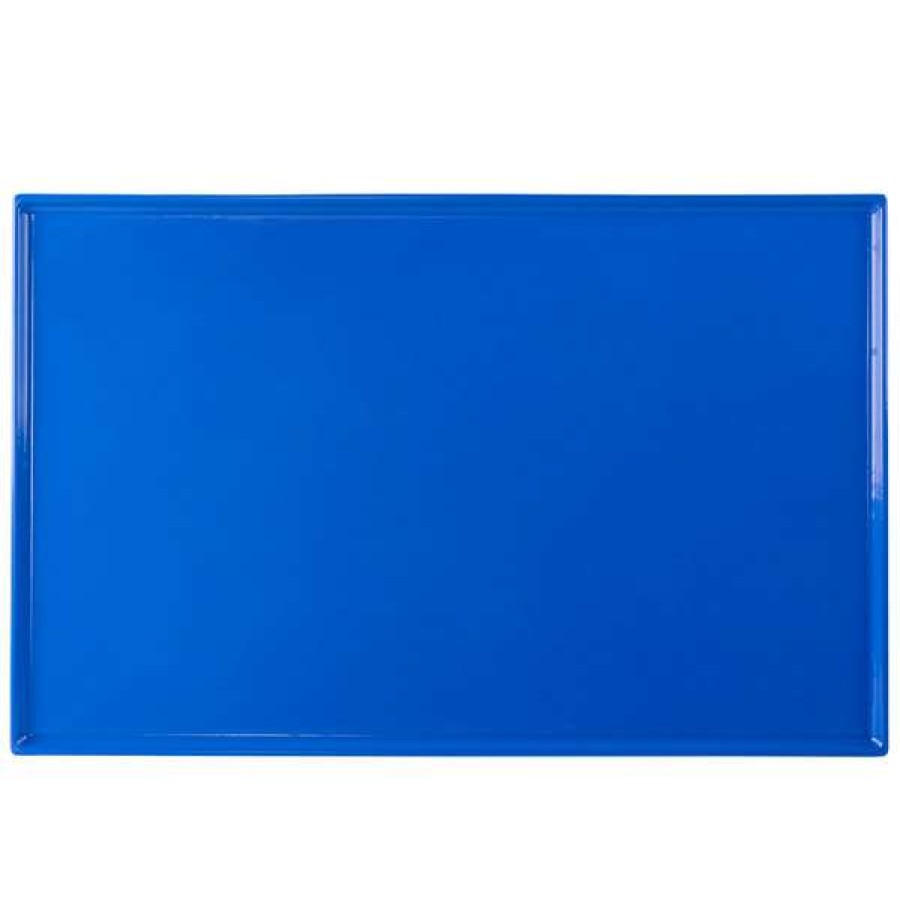 Metal Serving And Display Platters / Trays * Tablecraft Professional Bakeware Tablecraft Cw2111Cbl 21 X 12 7/8 X 3/8 Cobalt Blue Cast Aluminum Rectangular Cooling Platter