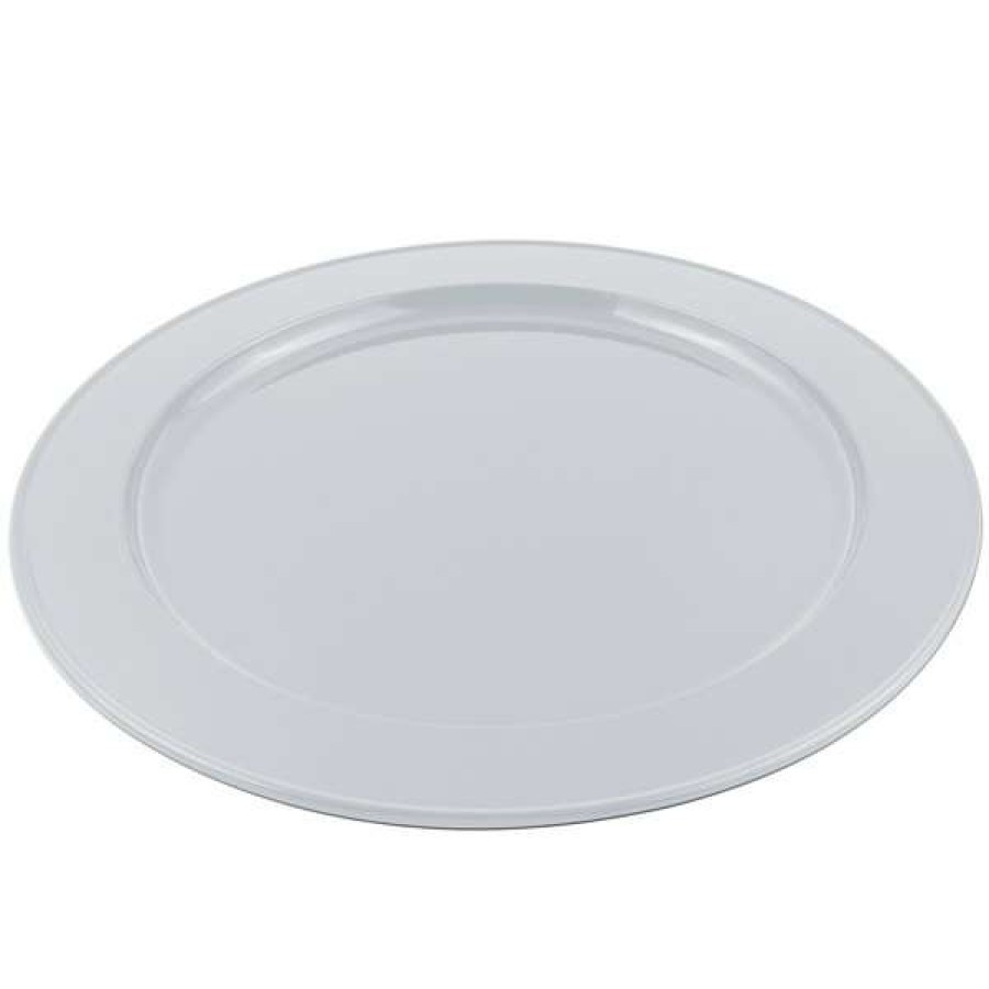 Metal Serving And Display Platters / Trays * Bon Chef 2048 16 Pewter-Glo Cast Aluminum Round Platter