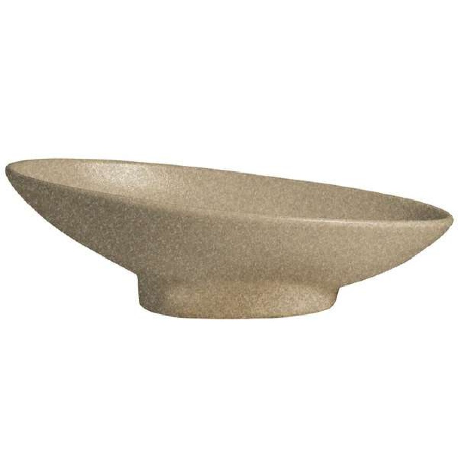 Metal Bowls * Get Enterprises G.E.T. Enterprises Bo204-Mod-S Bugambilia 1.4 Qt. Smooth Mod Finish Sand Granite Resin-Coated Aluminum Deep Large Oval Sphere