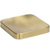 Metal Plates * Front Of The House 4 Matte Brass Brushed Stainless Steel Square Plate 12/Case