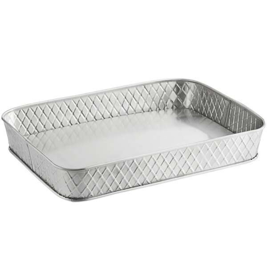 Metal Serving And Display Platters / Trays * Tablecraft 10039 Lattice 12 X 9 Rectangular Stainless Steel Platter