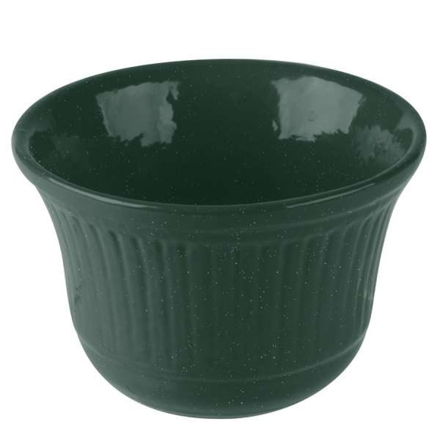 Metal Bowls * Tablecraft Professional Bakeware Tablecraft Cw1453Hgns 16 Oz. Hunter Green With White Speckle Cast Aluminum Condiment Bowl