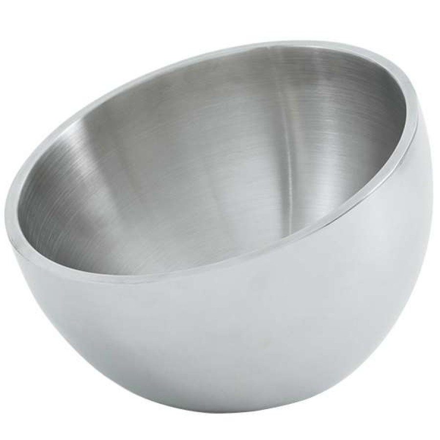 Metal Bowls * Vollrath 47651 Double Wall Round Angled 1.9 Qt. Serving Bowl