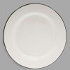 Enamelware * Tablecraft 80019 Enamelware 10 Black And White Plate