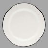 Enamelware * Tablecraft 80018 Enamelware 8 Black And White Plate