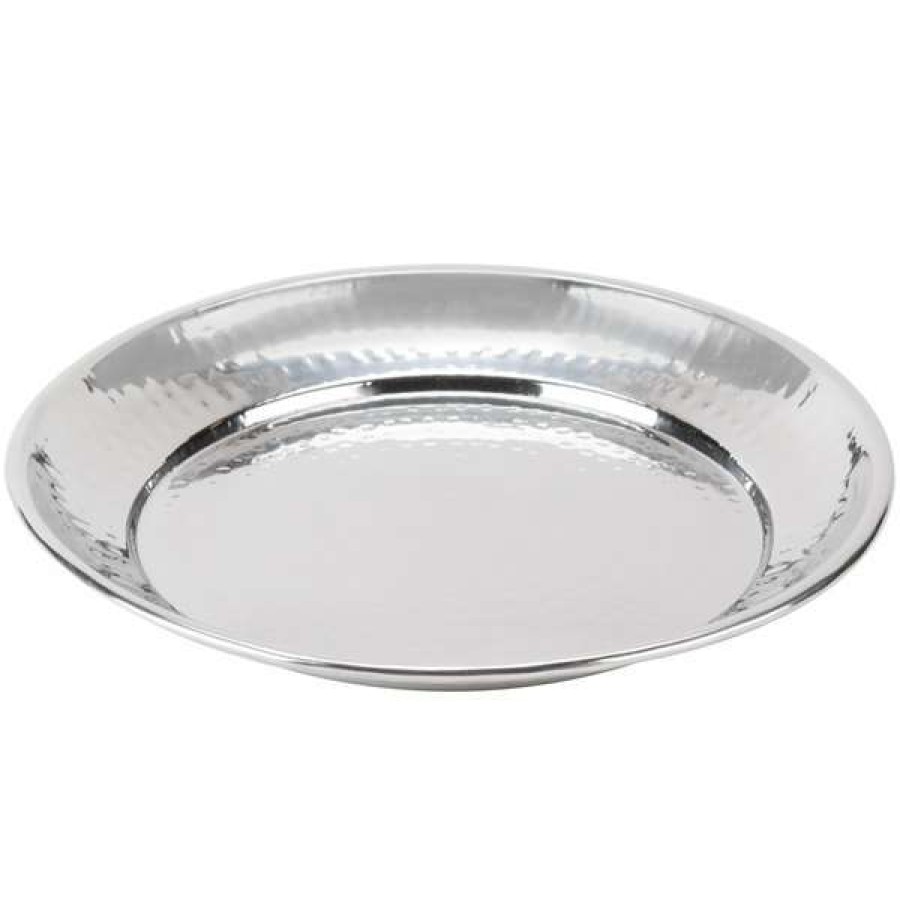 Metal Plates * American Metalcraft Hmrst1301 13 1/2 Round Hammered Stainless Steel Tray