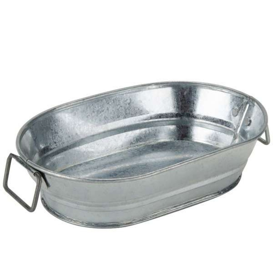 Metal Bowls * American Metalcraft Mtub69 8 3/4 X 5 1/2 X 2 1/2 Oval Galvanized Metal Tub