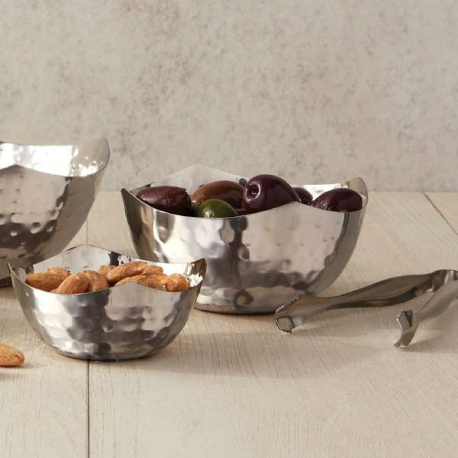 Metal Bowls * American Metalcraft Sbh450 9.5 Oz. Round Hammered Stainless Steel Serving Bowl