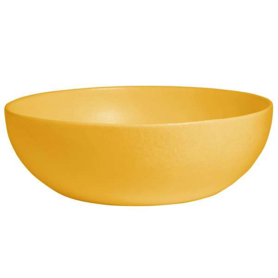 Metal Bowls * Get Enterprises G.E.T. Enterprises Brd18Yw Bugambilia 15.9 Qt. Classic Textured Finish Yellow Resin-Coated Aluminum Extra Large Deep Round Bowl