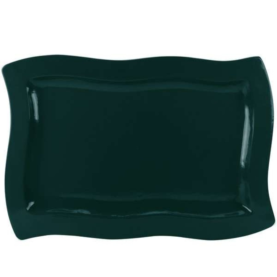 Metal Serving And Display Platters / Trays * Tablecraft Professional Bakeware Tablecraft Cw3660Hgn Hunter Green 13 X 20 Cast Aluminum Euro Rectangular Platter