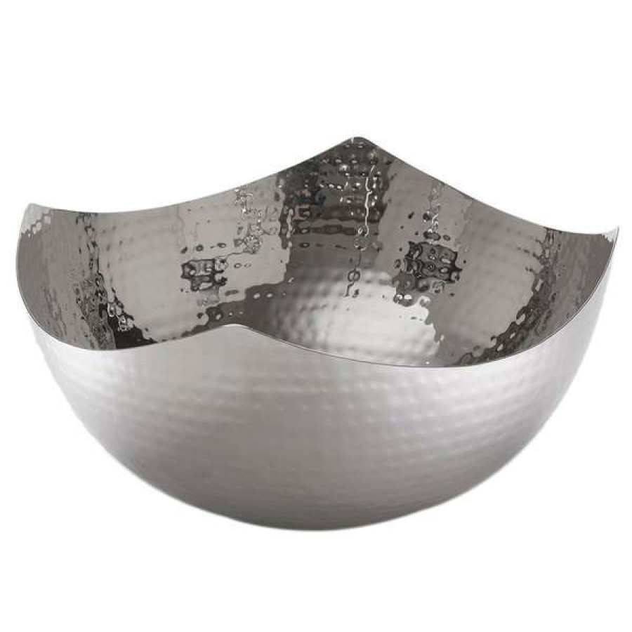 Metal Bowls * American Metalcraft Sbh7 126 Oz. Hammered Stainless Steel Serving Bowl