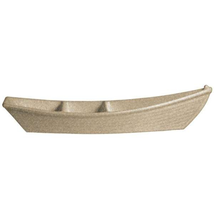 Metal Serving And Display Platters / Trays * Get Enterprises G.E.T. Enterprises Bt320S Bugambilia 3.6 Qt. Classic Textured Finish Sand Granite Resin-Coated Aluminum Deep Boat With Dividers