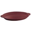 Metal Serving And Display Platters / Trays * Tablecraft Professional Bakeware Tablecraft Cw3020Mas 17 X 12 Maroon Speckle Cast Aluminum Oval Shell Platter