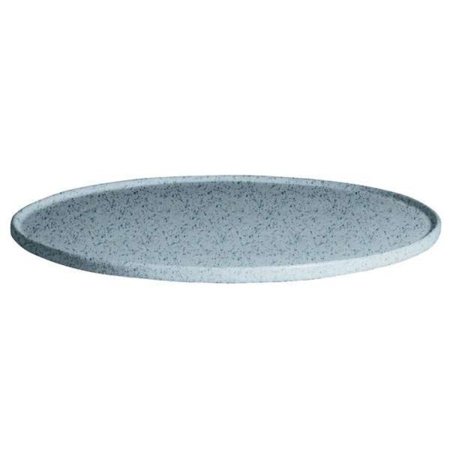 Metal Serving And Display Platters / Trays * Get Enterprises G.E.T. Enterprises Dr204-Mod-Sb Bugambilia 17 3/4 Smooth Mod Finish Sky Blue Granite Resin-Coated Aluminum Deep Large Round Disc With Rim