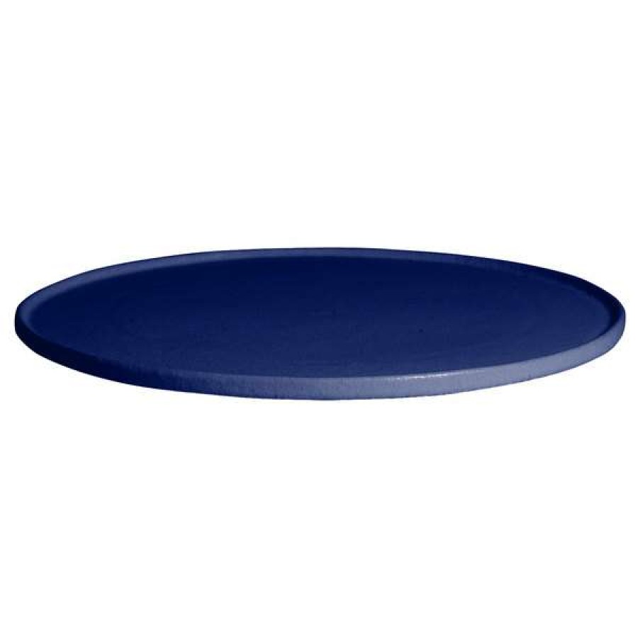 Metal Serving And Display Platters / Trays * Get Enterprises G.E.T. Enterprises Dr202Pc Bugambilia 14 5/16 Classic Textured Finish Pacific Blue Resin-Coated Aluminum Small Round Disc With Rim