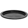 Metal Serving And Display Platters / Trays * Front Of The House 14 Round Matte Black Finish Brushed Stainless Steel Tray 4/Case