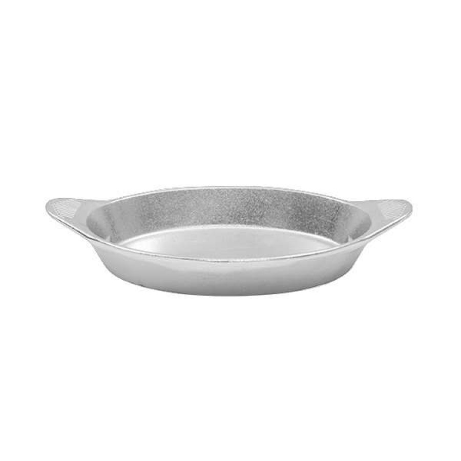 Metal Bowls * Tablecraft Professional Bakeware Tablecraft Cw1725N 16 Oz. Natural Cast Aluminum Oval Server With Shell Handles