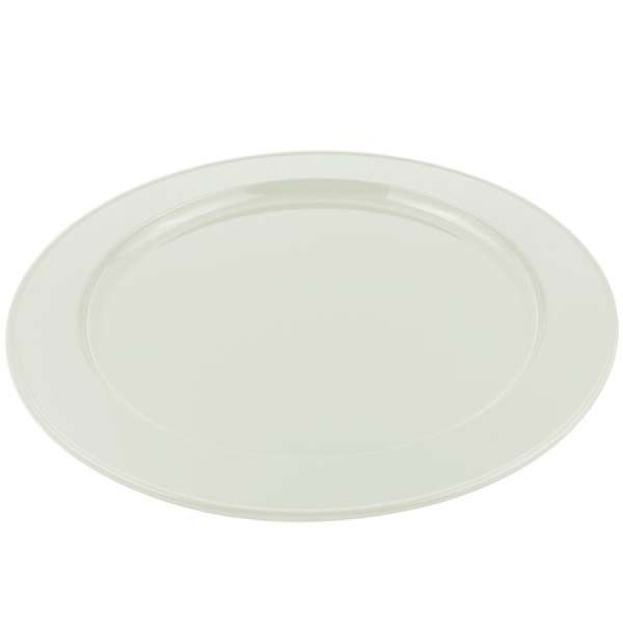 Metal Serving And Display Platters / Trays * Bon Chef 2048 16 Ivory Sandstone Finish Cast Aluminum Round Platter