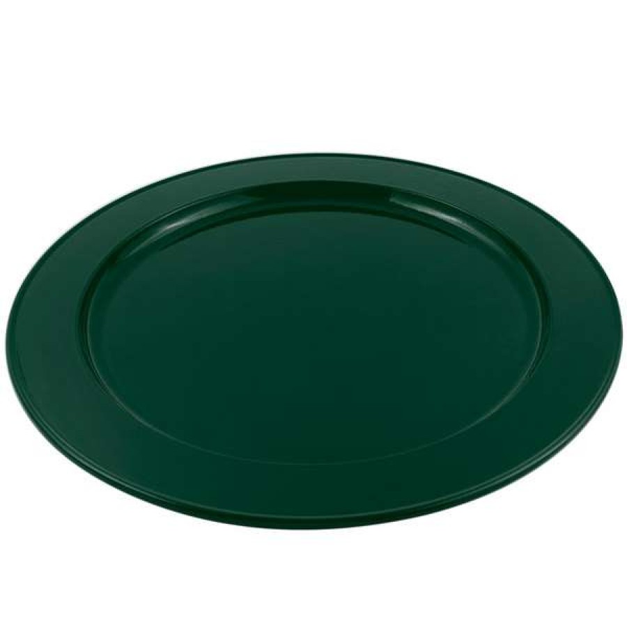 Metal Serving And Display Platters / Trays * Bon Chef 2048Hn 16 Hunter Green Sandstone Finish Cast Aluminum Round Platter